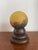 Art Deco Yellow Round Glass Table Lamp from Art Dfrance, 1930 For Sale - Image 6 of 7