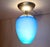 Vintage Ceiling Light in Opaline Cobalt Blue Glass, 1980s For Sale - Image 4 of 9