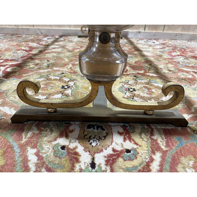 Gold-Plated Metal and Glass Coffee Table attributed to Baguès For Sale - Image 6 of 10