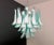 ELECTRICAL SYSTEM ADAPTED FOR US/AU/EU Murano Italian glass chandelier. Fantastic chandelier with turquoise and white...