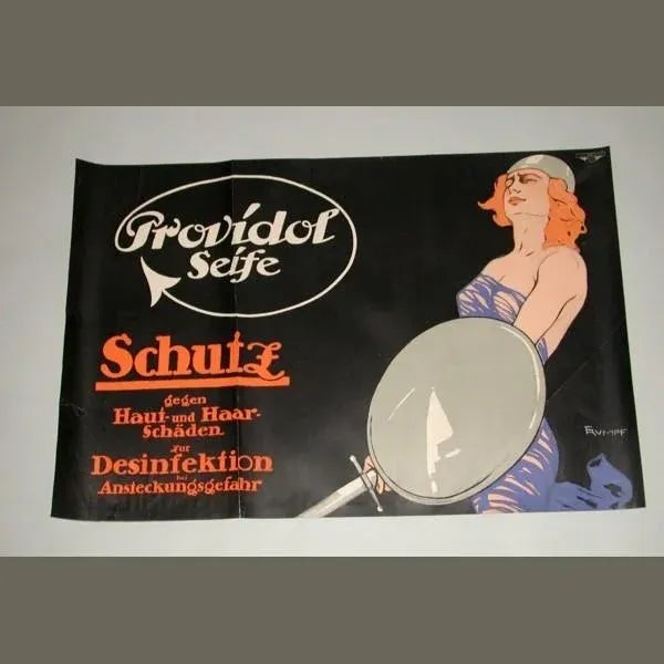 Art Nouveau Providol Soap Advertising Poster by C. Behrens for Trumpf, 1909 For Sale - Image 10 of 10