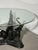 Metal Vintage Bronze Elephant Trio Coffee Table with Round Beveled Glass Top For Sale - Image 7 of 8