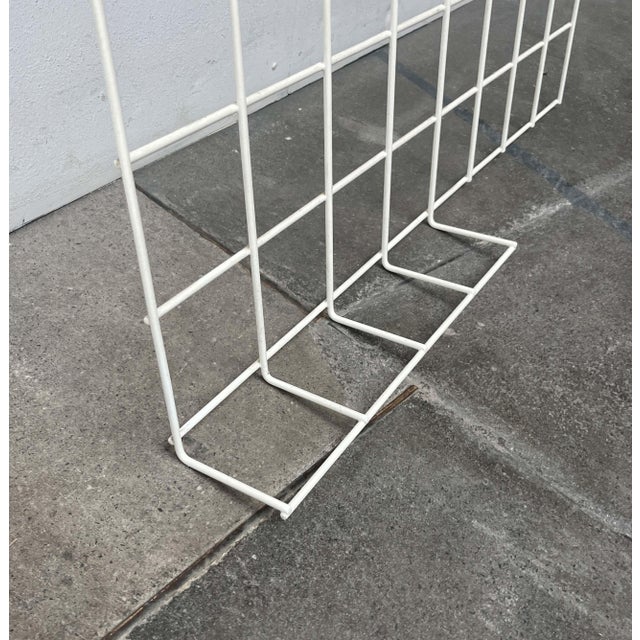 Metal Mid-Century Modern German Minimalist White String Coat Rack, 1960s For Sale - Image 7 of 15