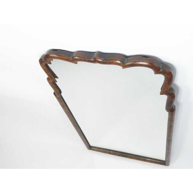 Large Dutch Wooden Scalloped Mirror For Sale - Image 3 of 9