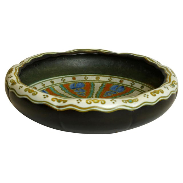 Vintage Dutch Art Deco Hand-Painted Bowl, 1923 For Sale - Image 10 of 10