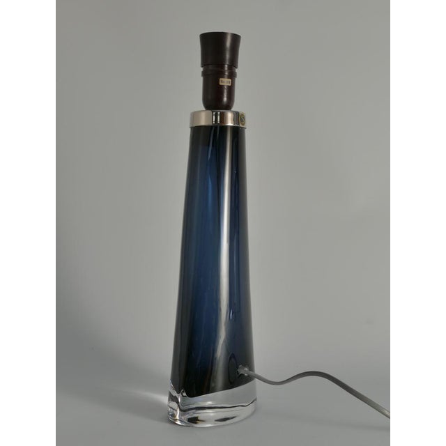 1960s Blue Crystal Glass Table Lamp Model RD by Carl Fagerlund for Orrefors, 1960s For Sale - Image 5 of 14