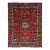 Vintage Mashad Red Wool Rug With a Rosette Design For Sale