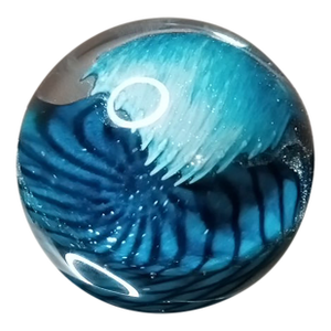 1980s Glass Eye Studio Cresting Wave Paperweight