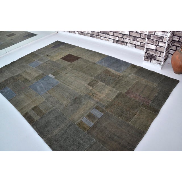 1960s Oushak Vintage Handmade Hemp Rug For Sale - Image 5 of 9