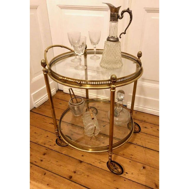 Vintage Brass Serving Trolley, 1950s, in Flawless conditions. Designed 1950 to 1959