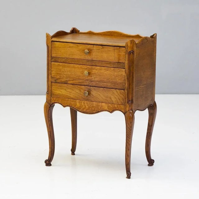 Wood Vintage 3-Drawer Chest, 1920s For Sale - Image 7 of 7