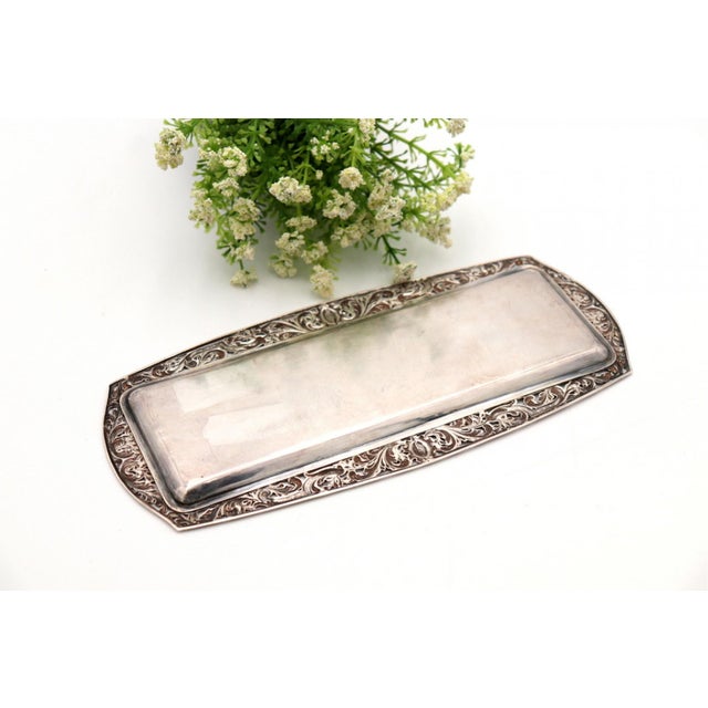Silver Tray with Reliefs and Cutouts For Sale - Image 5 of 6