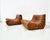 Togo Lounge Chairs in Cognac Cow Leather attributed to Michel Ducaroy for Ligne Roset, Set of 2 For Sale - Image 5 of 13