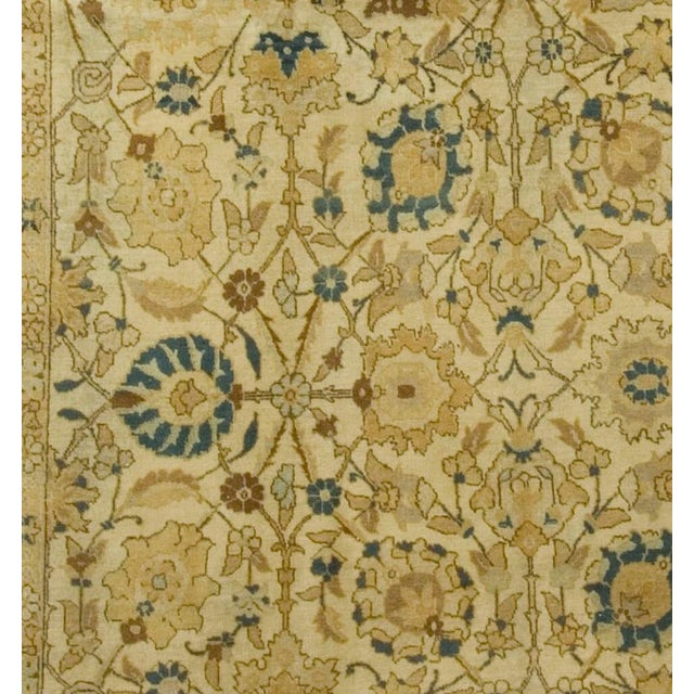 White Vintage Tabriz Area Rug, 8' X 11'5 For Sale - Image 8 of 8