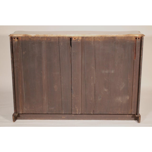 English Victorian Burl Walnut and Walnut Two Door Cabinet With Marble Top For Sale - Image 12 of 13