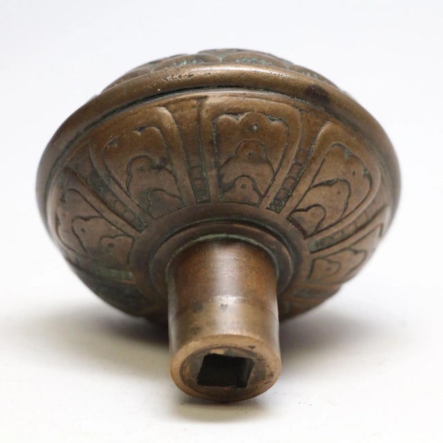 Antique Norwalk Bronze 8 Fold Passage Door Knob For Sale - Image 4 of 4
