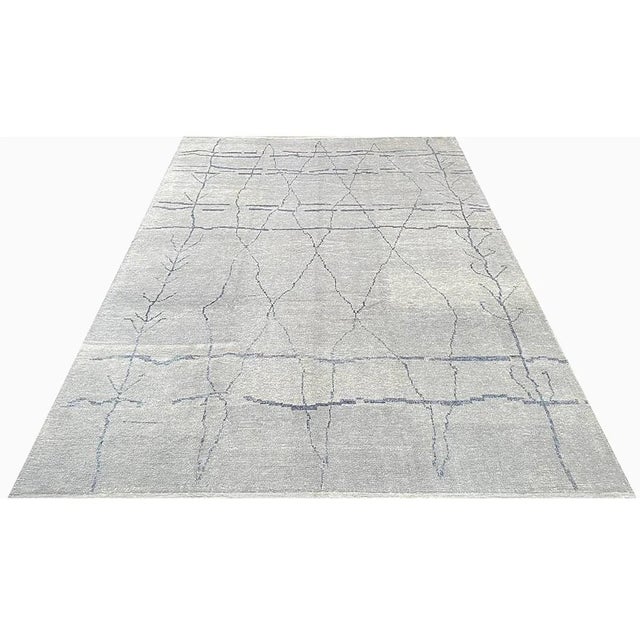 Contemporary Handwoven Moroccan Style Area Rug 9x12 For Sale - Image 3 of 10