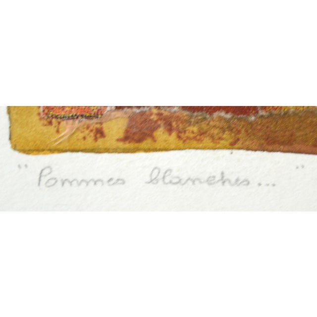 Danielle Desplan Original Signed Lithograph in a Baroque Italian Style Frame For Sale - Image 4 of 8