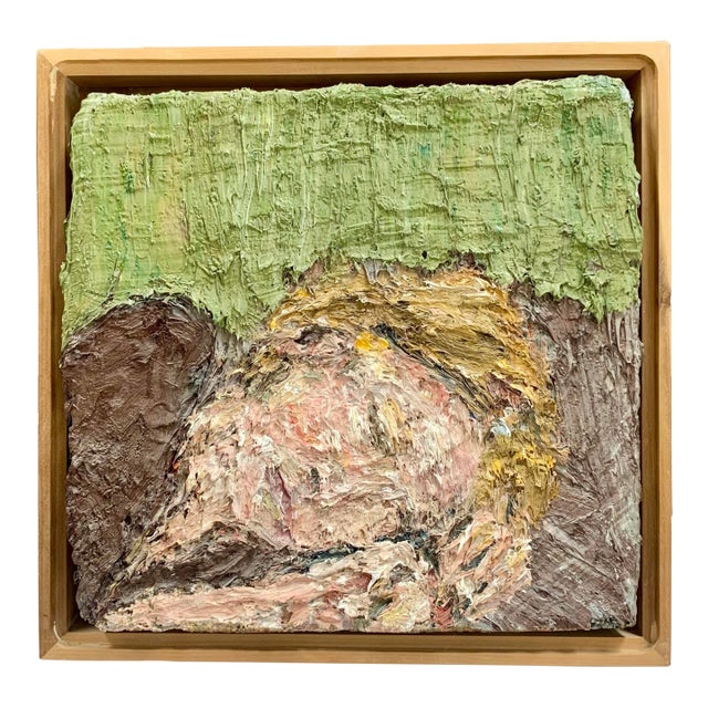 Mark Milroy Signed Early Abstract Impasto Oil Painting - Authenticated 1999 For Sale