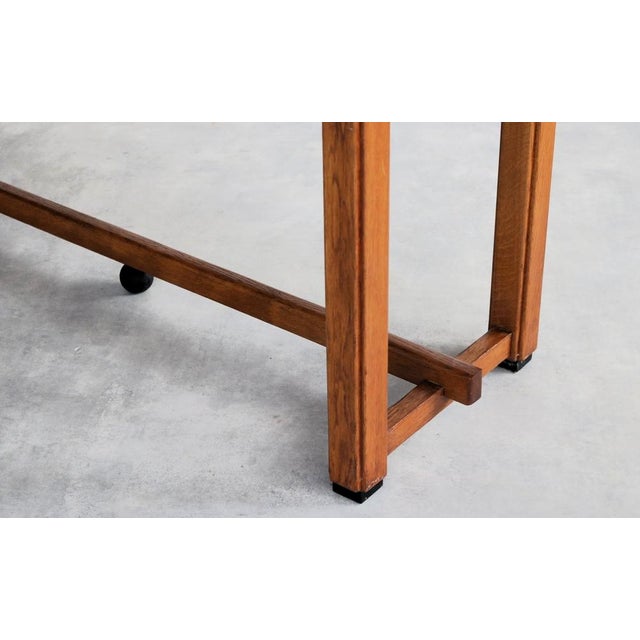 1930s Art Deco Oak Conference Table, 1930s For Sale - Image 5 of 11