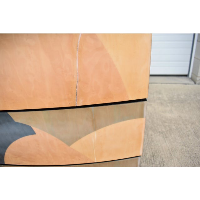 Wood 1980s Vintage Carlo Malnati Colorful Italian Credenza For Sale - Image 7 of 13
