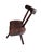 Three-Legged Wooden Stool with Backrest For Sale - Image 6 of 6