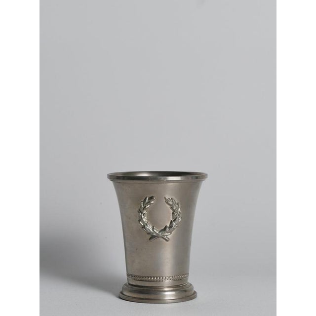 Small Vintage Pewter Vase with Laurel Wreath from Svenskt Tenn, Sweden, 1967 For Sale - Image 9 of 10