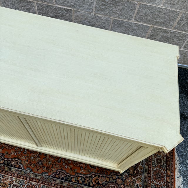 Vintage Baker Furniture Neoclassical Tambour Door Media Credenza in Toupe For Sale In Philadelphia - Image 6 of 17