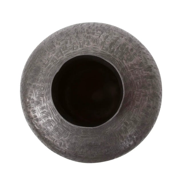 2020s The Etched Crossways Short Neck Bottle Vase, Medium For Sale - Image 5 of 9