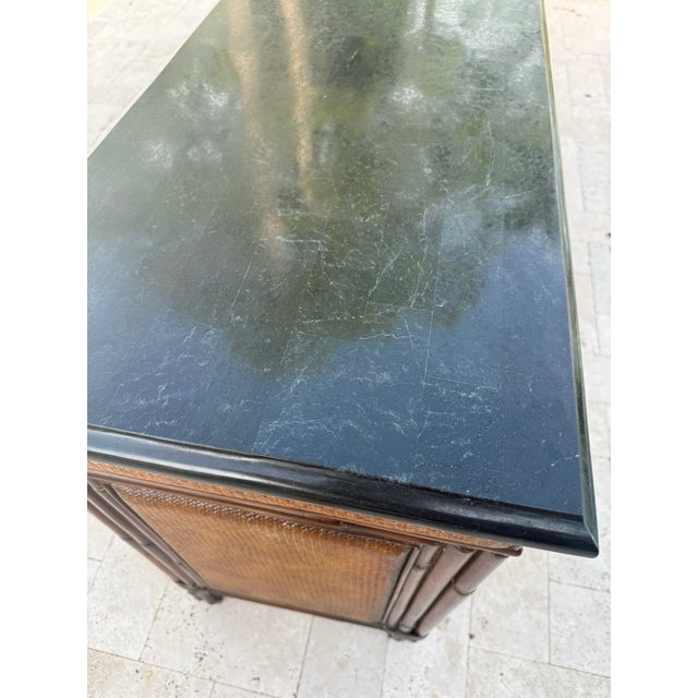 Thomasville Ernest Hemingway Kilimanjaro Collection Black Fossil Stone Top Chest - Set of 2 For Sale - Image 11 of 12