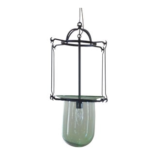 Blown Glass Pendant Light For Sale