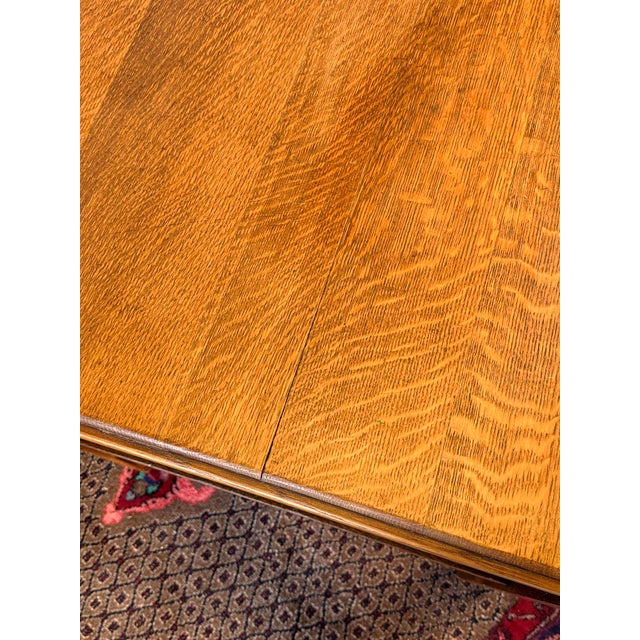 Antique Charles Limbert Arts & Crafts Quartersawn Oak Writing Desk W/ Bookshelf For Sale - Image 15 of 17