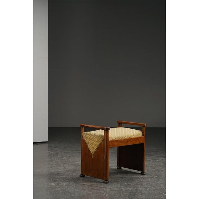 Amsterdam School Stool, 1930s For Sale - Image 12 of 13