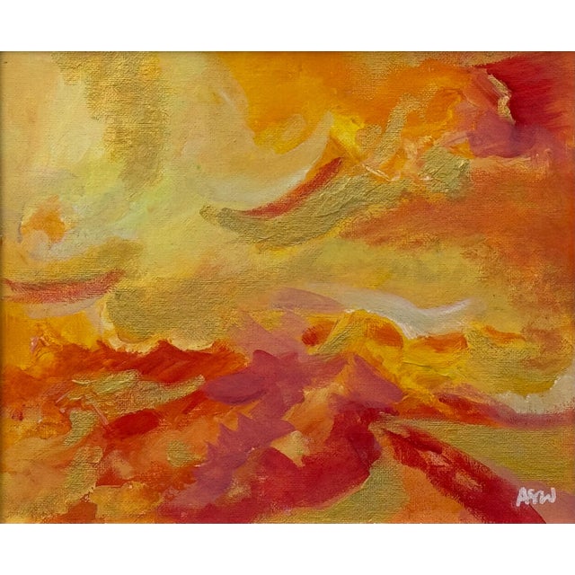 Contemporary Abstract Expressionism using Red, Orange, Yellow & Gold by Contemporary Artist 2025 For Sale - Image 3 of 12