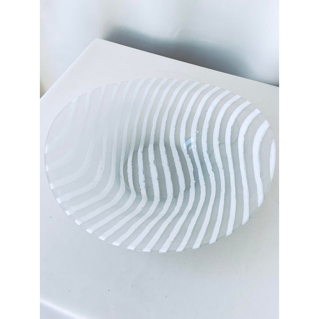 White Large Glass Bowl from Peill & Putzler For Sale - Image 8 of 11