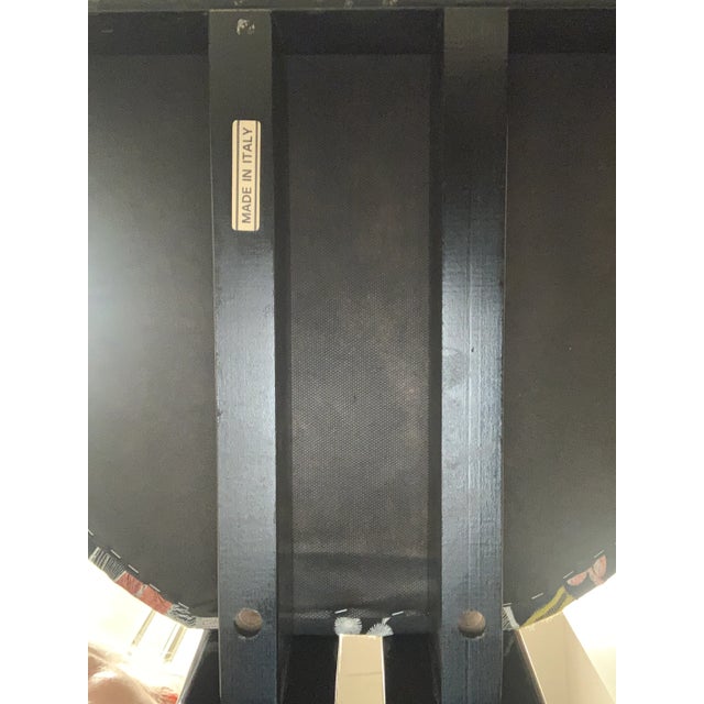 1970s 1970s Pierre Cardin Lacquer Chair With Pierre Frey Fabric For Sale - Image 5 of 6