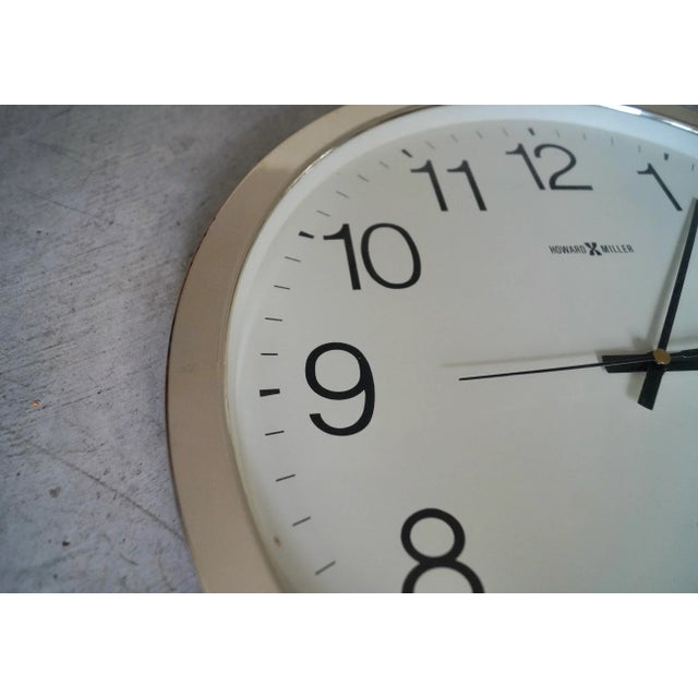 Metal 1970’s Mid-Century Modern Howard Miller Wall Clock For Sale - Image 7 of 10