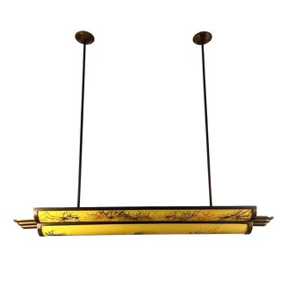 Large Vintage French Pendant Lamp, 1950s For Sale