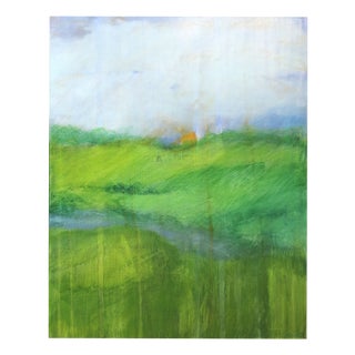 Skadi Engeln, Landscape Interwoven with Blue and Green, Paint For Sale