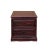 This is a simple oriental flower carving accent end table/nightstand/lamp table stand in reddish brown color with a...