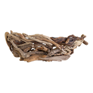 Folk Art Oversized Driftwood Boat Sculpture or Basket
