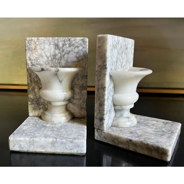Italian Vintage Italian Marble Bookends, Mid- Century For Sale - Image 3 of 10