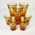 Art Deco Vintage Indiana Glass Co Art Deco Boho Chic Hollywood Regency Depression Era Amber Tumblers - Set of 8 For Sale - Image 3 of 11