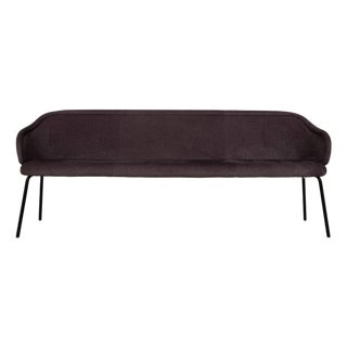 Baroness Ona Fabric Bench Brown Grey with Pattern For Sale