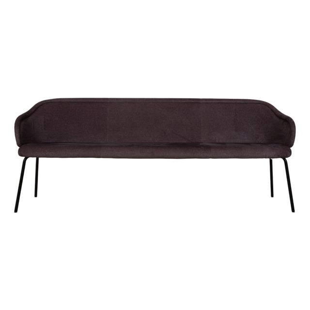 Baroness Ona Fabric Bench Brown Grey with Pattern For Sale