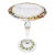 Antique Bohemian Hand-Painted Floral Glass Compote Tazza For Sale