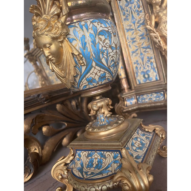 Tiffany & Co 18th Century French Empire Mantle Clock/Candelabra Set For Sale - Image 12 of 12