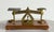 Antique English Brass & Oak Postal Letter Scale With Original Weights, Early 20th Century For Sale In Salt Lake City - Image 6 of 6