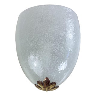 Mid-Century Wall Lamp in Murano Glass and Brass in the style of Hercules Barovier, 1950s For Sale