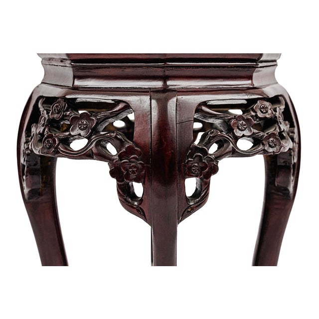 Chinese Late 20th Century Vintage Ming Dynasty Style Short Pedestal Plant Stand For Sale - Image 3 of 8